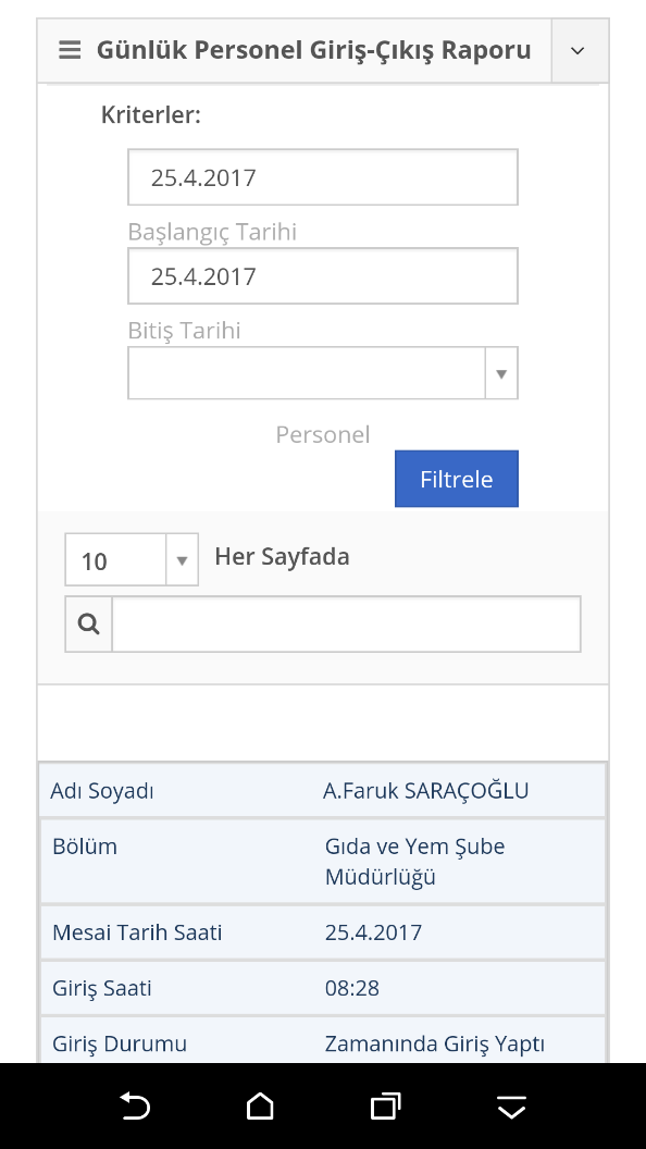 PERSONEL BAZLI RAPOR